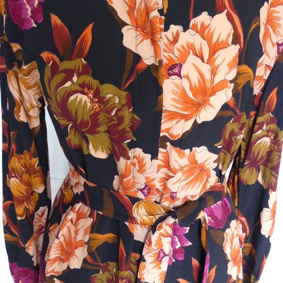 Stenstroms Frida Floral Print Long Shirt Dress with Matching Belt USA Size Small - Picture 5 of 15